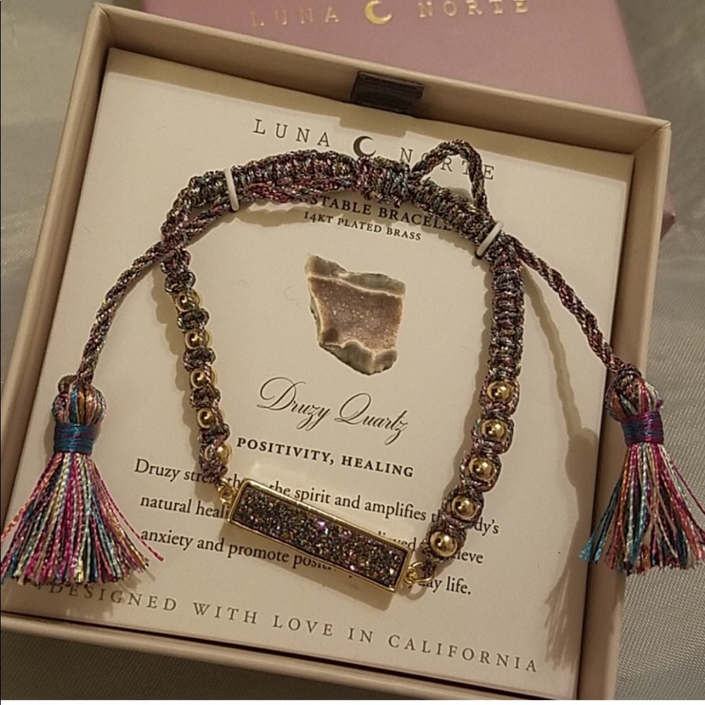 Luna Norte Druzy Quartz bracelet